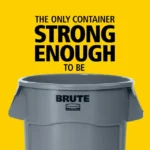 Rubbermaid Brute 32-Gallon Trash Can with Lid, Grey - Image 4