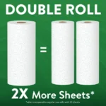 Great Value Ultra Strong Paper Towels, White, 12 Double Rolls - Image 2