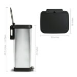 Glad 20 Gallon Stainless Steel Step on Kitchen Trash Can - Image 3