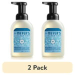 (2 pack) Mrs. Meyer's Clean Day Foaming Hand Soap, Rain Water Scent, 10 fl oz Bottle