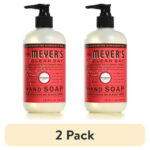 (2 pack) Mrs. Meyer's Clean Day Liquid Hand Soap, Rhubarb Scent, 12.5 Ounce Bottle