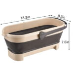 Fasiaou Large Mop Bucket Bucket 4.2 Gallon 17l With Handle For House Cleaning, Camping, And Rv - Multi-Purpose Rectangular Handy Basket For Cleaning Mop - Lightweight And Portable - Image 2