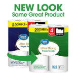 Great Value Ultra Strong Paper Towels, White, 2 Double Rolls - Image 2