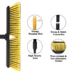 LandHope Push Broom for Outdoor,17.7"Wide Heavy-Duty Floor Scrub Brush Garage Broom, Yellow - Image 3