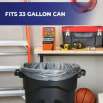 Hefty Steelsak Heavy Duty Large Trash Bags, Gray, Unscented, 33 Gallon, 30 Count - Image 2