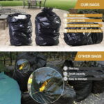 55 Gallon Trash Bags (50 Count)1.5 Mil,Heavy Duty Outdoor Garbage Bags for Office, Waste, and Storage Use - Image 2