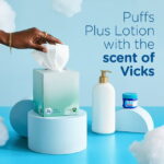 Puffs Plus Lotion with the Scent of Vick's Facial Tissues, 1 Cube, 48 Tissues Per Box - Image 3