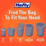 Hefty Ultra Strong Tall Kitchen Trash Bags, Blackout, Clean Burst, 13 Gallon, 110 Count - Image 3