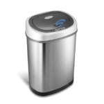 Nine Stars Automatic Kitchen Trash Can, 11 Gallon Stainless Steel Motion Sensor Garbage Bin with Soft Close Lid, Silver - Image 2