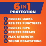 Hefty Ultra Strong 30 Gallon Trash Bags, Black Large Trash Bags, White Pine Breeze Scent, 20 Bags - Image 3