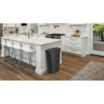 Mainstays Kitchen Trash Can, 11 Gallon Plastic Garbage Bin with Lift Top Lid, Black - Image 3