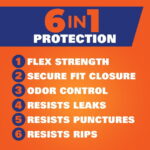 Hefty Ultra Strong 13 Gallon Trash Bags, Tall Kitchen Trash Bags, White, Fabuloso Lemon Scent, 40 Bags - Image 3