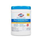 Clorox Healthcare 30577CT Bleach Germicidal Wipes 6 x 5 Unscented 150/Canister - Image 2