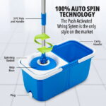 Insta Mop Spin Mop and Bucket with Wringer Microfiber Mop Head Floor Cleaning for Hardwood Tile - Image 3
