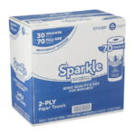 Sparkle Professional Series® by GP Pro Perforated Kitchen Paper Towel Rolls, 2-Ply, 11" x 8 4/5", 70 Sheets Per Roll, Case Of 30 Rolls - Image 2