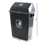 Lesbin 4-Pack 13 Gallon Kitchen Trash Can with Lid, Plastic Garbage Bin for Kitchen, Gray - Image 2