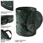Wakeman 29.5-Gallon Pop Up Outdoor Garbage Can - Collapsible Trash Can for Parties, Yard Waste, Laundry, or Camping Accessories - Green - Image 2
