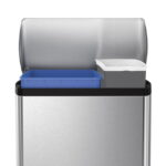 simplehuman 12.2 Silver Recycler Wastebasket - Image 3