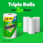 Bounty Paper Towels Select-A-Size White, 4 Triple Rolls, 123 Sheets per Roll - Image 3