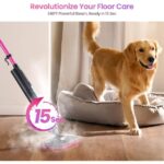 Schenley Pocket Steam Mop for Carpet & Floors, 15s Fast Heat-up, Chemical-Free for Hardwood, Tile & Laminate, Walls, Washable Pads, 3 Modes, Lightweight, Self-Standing, Sleek Design - Image 2
