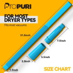 propuri Dryer Vent Cleaner Kit Dryer Lint Vacuum Attachment Brush, Lint Remover, Dryer Vent Vacuum Hose Replacement Parts, Blue - Image 4