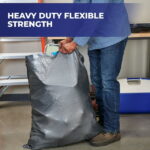 Hefty Steelsak Heavy Duty Large Trash Bags, Gray, Unscented, 33 Gallon, 30 Count - Image 3