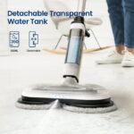 iDOO Cordless Electric Mop with Water Sprayer & LED Headlight, Dual-Motor, Self-Propelled, Effortless Clean & Waxing - Image 2