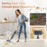 INSE Steam Mop with Rotating Pads, 10 in 1 Scrubbing Steam Vacmop for Kitchen, Hardwood Floor, Marble Floor - Image 2