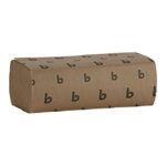 Boardwalk Multifold Commercial Paper Towels, Natural, 250 Towels/Pack, 16 Packs/Carton, 9 x 9.45 Inches - Image 2
