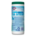 Clorox 30112 7 in. x 8 in. 1-Ply Disinfecting Wipes - Fresh Scent/Citrus Blend (35/Canister, 3/Pack, 5 Packs/Carton) - Image 2