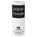 Black and White, 2-Ply Paper Towels, White, 88 Sheets