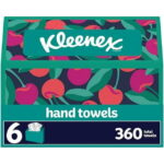 Kleenex Disposable Hand Towels, 8" Width x 9.1" Length, 1-Ply, 60 Count, 6 / Carton