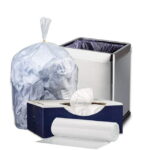 Plasticplace 7-10 Gallon Trash Bags │ 6 Microns │ Clear Garbage Can High Density Liners │ 24" x 24" (1000 Count)