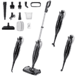 SUGARDAY Steam Mop with 2 Washable Dirt Grip Pads Steam Cleaner for Sealed Hard Floors, Hardwood, Marble, Tile, Carpets