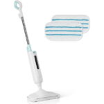 SIMENMAX Simenmax Steam Mop with 2 Washable Pads, Lightweight Steam Mop for Hardwood, Tile & Laminate Floors，White&Green