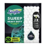 Swiffer Sweep + Mop, Dry Pads Refill, Floor Cleaner, Cleaning Cloths, Heavy Duty, Unstopables, 20 Count