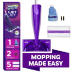 Swiffer Wet Jet Mop, Floor Cleaner for Mopping Wood, Laminate, Tile, Cleaning Set, Fresh Scent
