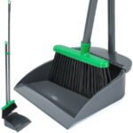 Treelen Broom whit Dustpan Combo Set for House Floor Cleaning Green