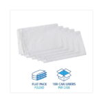 Boardwalk Linear Low Density Industrial Can Liners 30 gal 0.9 mil 30 x 36 White 100/Carton W3036X - Image 3