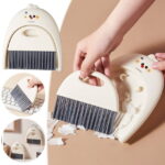 Lilixerw Small Dustpan and Brush,Whisk Broom and Dust Pan with Handle,Nesting Tiny Cleaning Broom,Mini Hand Broom and Dustpan Set for Table,Desk,Keyboard,Cars and Pet Nest - Image 2