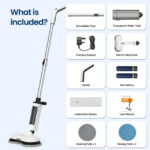 iDOO Cordless Electric Mop with Water Sprayer & LED Headlight, Dual-Motor, Self-Propelled, Effortless Clean & Waxing - Image 3