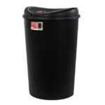 Hefty Kitchen Trash Can, 12.8 Gallon Plastic Touch Top Garbage Bin with Push Button Lid, Black - Image 2