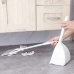 Small Broom and Dustpan Set Broomstick and Dust Pan Combo for Home Kitchen Room Kids Housework Cleaning Craft (White) - Image 2