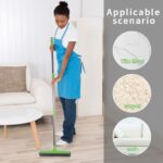 LandHope Rubber Broom for Clean Indoor&Outdoor,50'' Handle Carpet Rug Rake & Pet Massage Brush,Green - Image 3