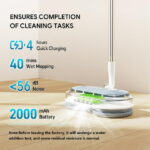 BN-LINK Cordless Electric Mop with Water Sprayer & LED Headlight, Powerful Floor Cleaner with 200ML Water Tank, Cleaner for Diverse Floor Types, Easy & Convenient