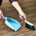 Great Value Plastic Dust Broom & Pan, Blue - Image 2