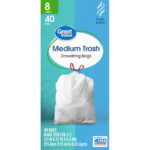 Great Value 8-Gallon Drawstring Medium Trash Bags, Fresh Scent, 40 Bags - Image 3