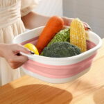 PALIFEUR Foot Bath, Collapsible Bucket for Soaking Feet, Multifuntion Plastic Collapsible Dish Basin, Foot Soaking Tub for Pedicure Foot Spa Massager Washing Cleaning, Pink - Image 2