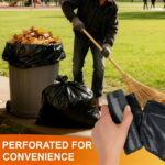 55 Gallon Trash Bags, 2.5 Mil Heavy Duty Trash Bag, Large Contractor Trash Bags, Black Garbage Bags for Commercial, kitchen, Lawn Bags & Storage Use, 50 Count, 39.37" x 51.18" - Image 2