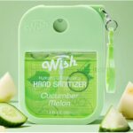 Wish Hand Sanitizer Spary Travel Size Spray 4-Piece 1.2 FL OZ (35ML) Each, Black Plum vanilla, Violet orchid sandalwood, Sweet Guava Fresh Coconut, Cucumber Melon, Hydrating and Moisturizing (4 pack)